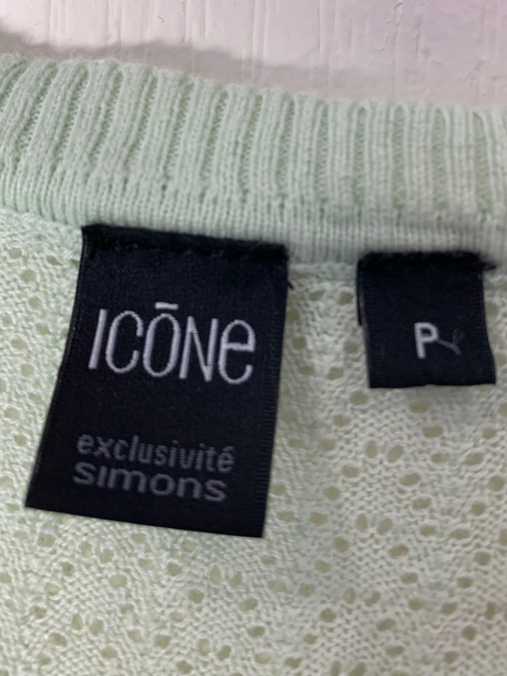 Icône Simons Mint Green Lightweight Cardigan Spring Summer Fresh Knit Size S - Picture 3 of 11
